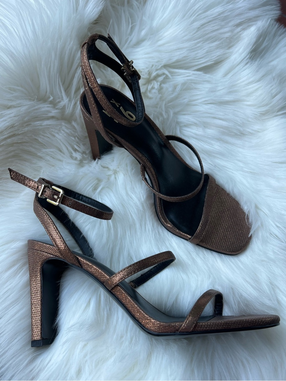 Mix No. 6 Metallic Bronze Strappy Heel Sandals